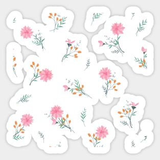 Small Pink Flowers Sticker